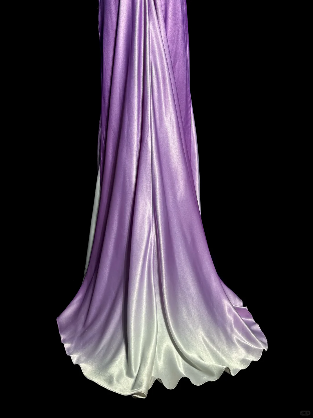 Aesthetic A-Line Halter Neckline Lilac Satin Prom Dress Ruffle Long Party Dress - View 5 | FashionDia
