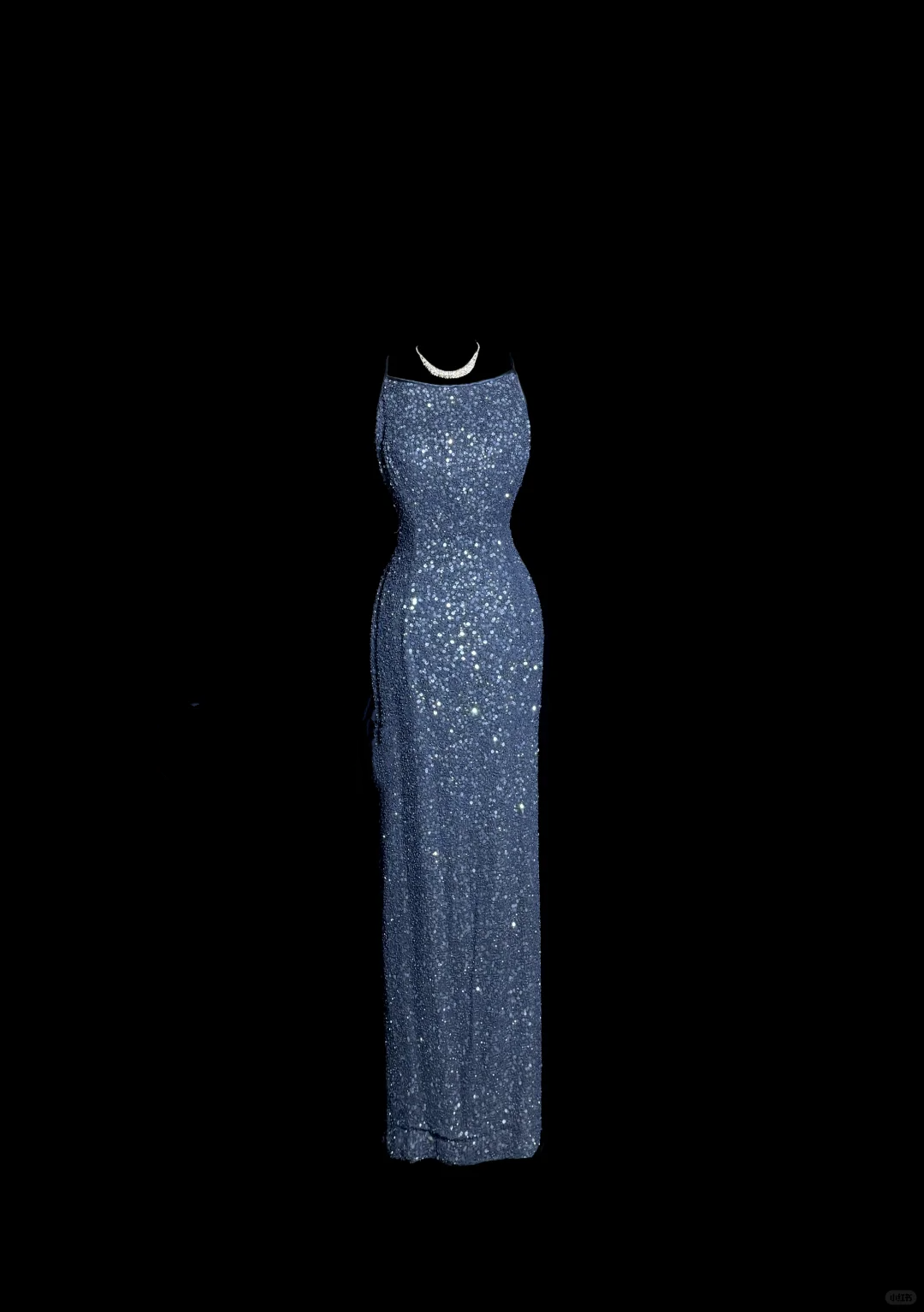 Vintage Mermaid Boat Neck Blue Sequin Backless Prom Gown Fairy Prom Dresses