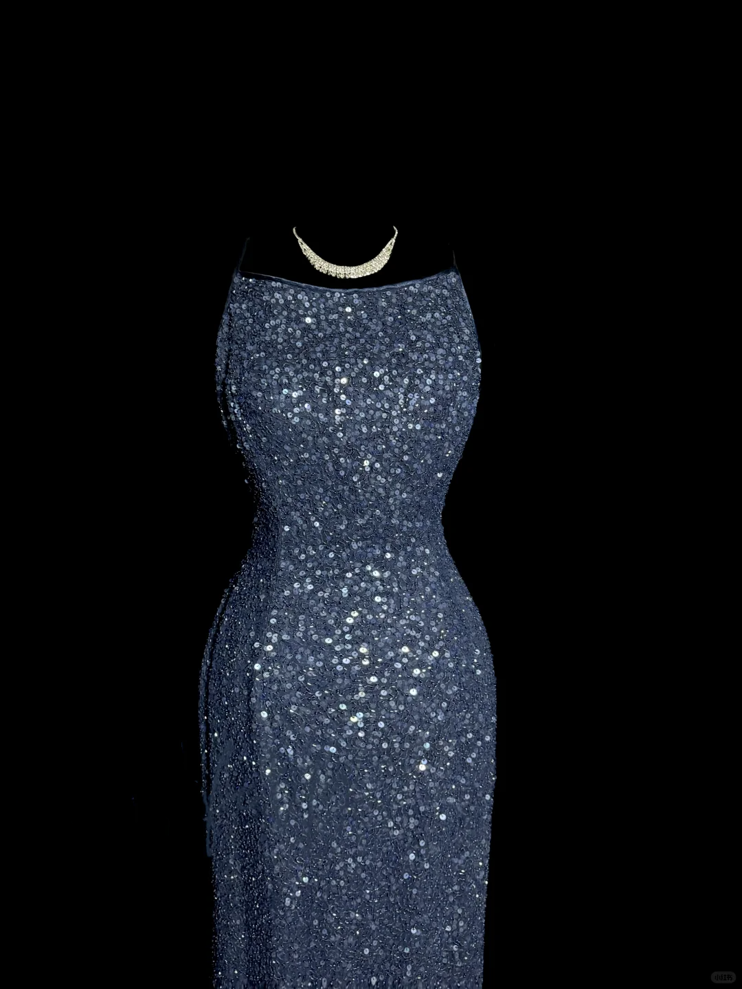 Vintage Mermaid Boat Neck Blue Sequin Backless Prom Gown Fairy Prom Dresses