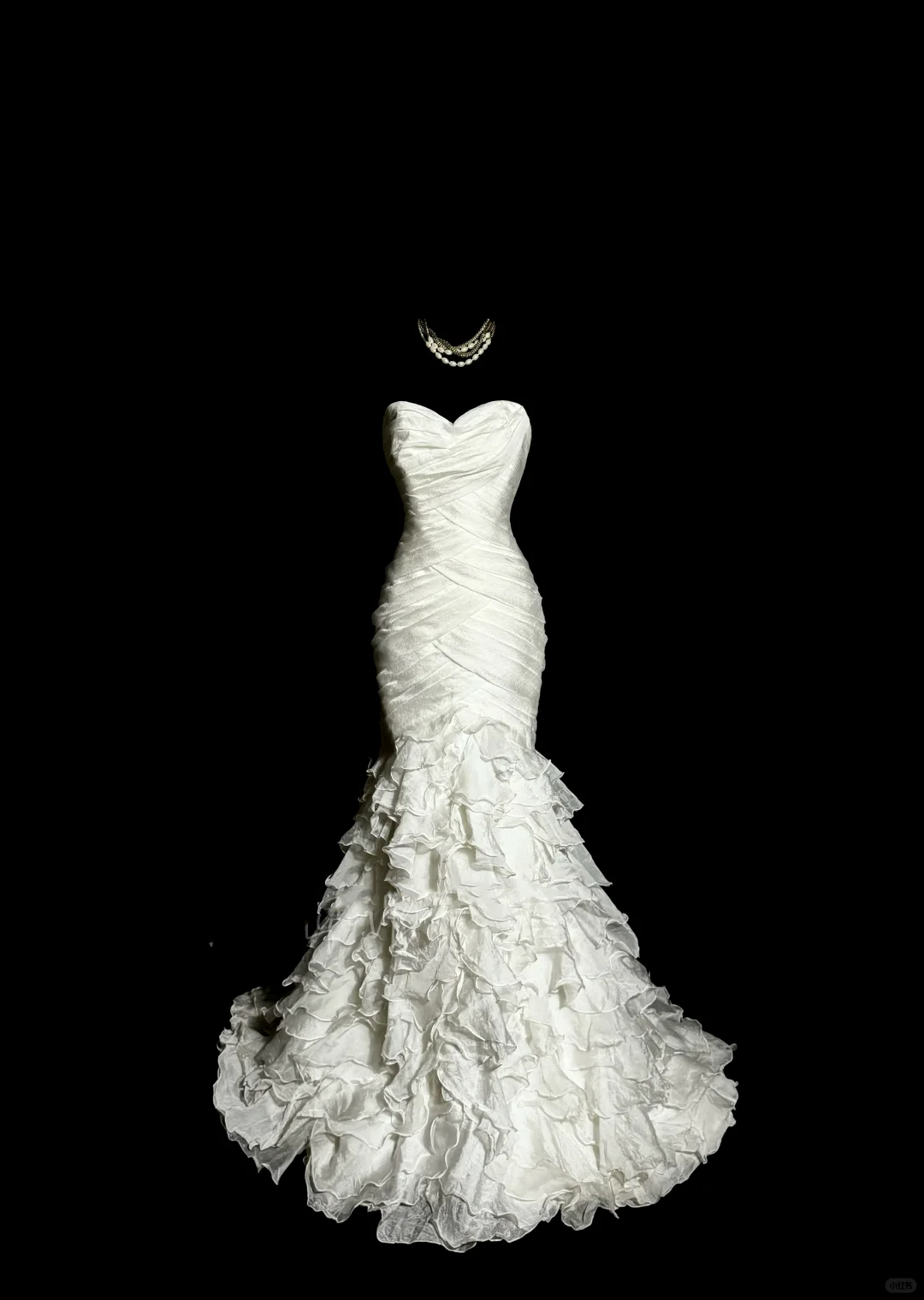 Classy Mermaid Sweetheart Tulle Ivory Long Wedding Dress - FashionDia