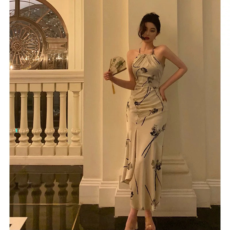 Gorgeous Sheath Halter Date Night Dress Prom Dresses Party Dress Birthday Outfits