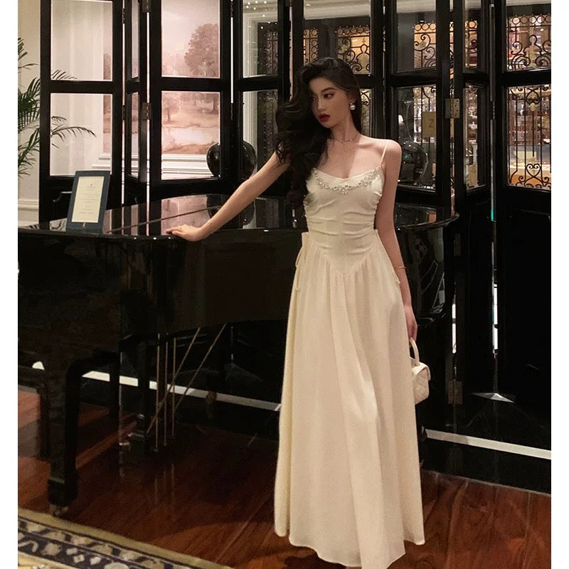 Elegant A-Line Spaghetti Straps Long Prom Dresses Birthday Outfits Evening Gown - View 4 | FashionDia
