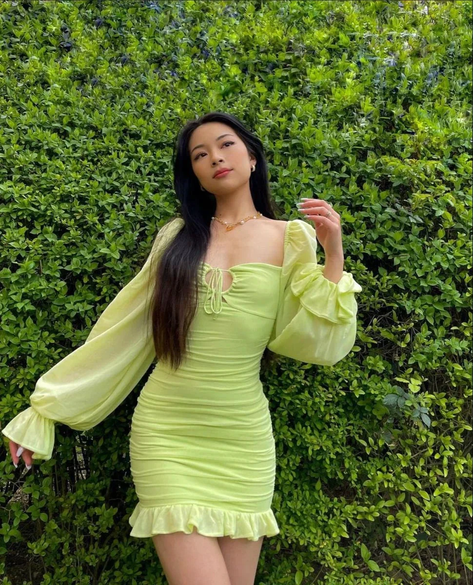 Sexy Green Bodycon Dress Green Homecoming Dress Y2691 by simplepromdress