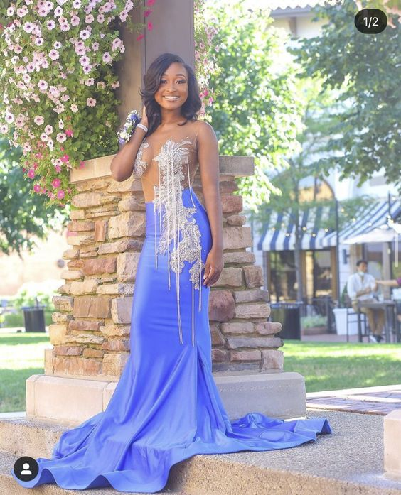 Sexy Mermaid Prom Dress Sexy Evening Dress For Black Girls Y6625 - View 2 | VelvetHem