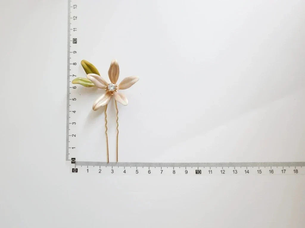 Bridal Jewelry Flower Hair Comb Pin Clip Gold Color Hairpin For Brides Leaf Crystal Rhinestones Head Pieces Wedding Accessories - View 8 | FashionDia