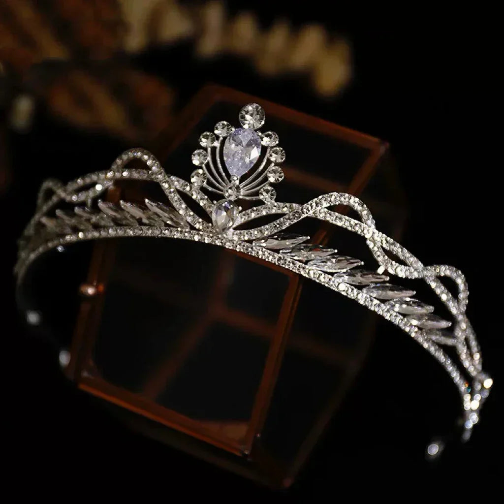 Bridal Hair Jewelry Headband Headpiece Birthday Gift Hairband Brides Women Rhinestones Zircon Crown Tiara Wedding Accessories