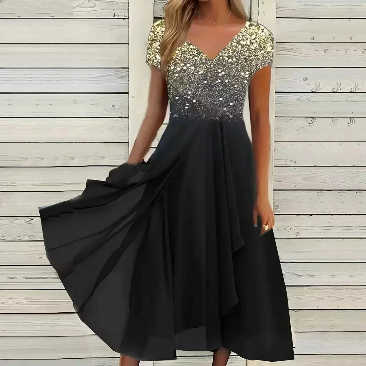Orsola Aesthetic Women's Chiffon Party Dress Chic Silhouette Collection