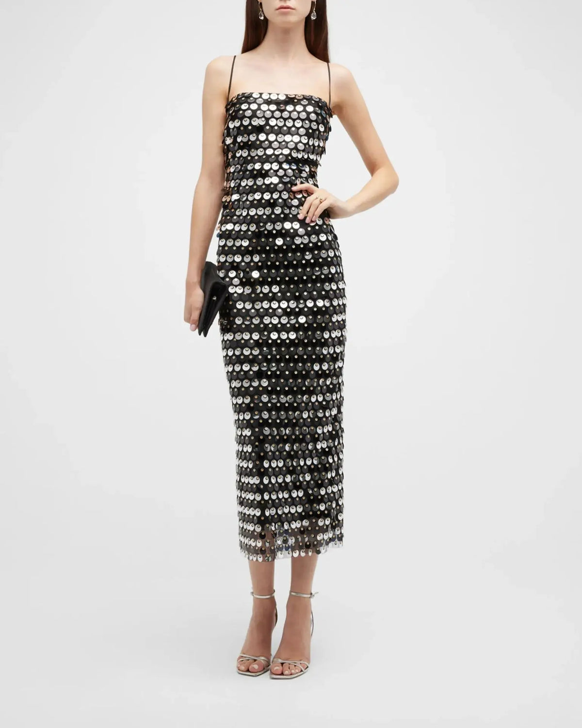Spicy Girl Beaded Irregular Midi Dress - View 3 | VelvetHem