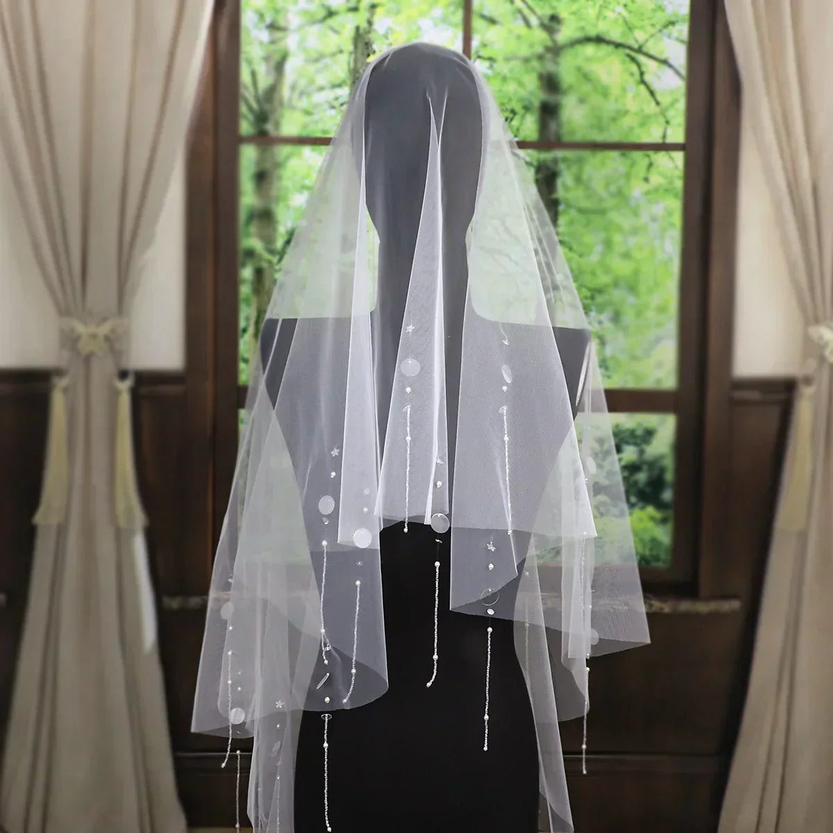 Pearl Bridal Veil Short Wedding Veils For Evening Dinner Party Dress Women Gift Hair Accessories Brides Jewelry