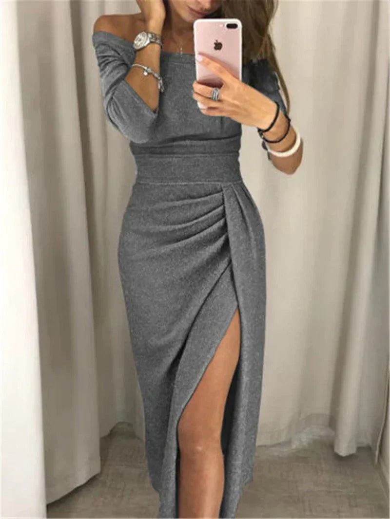 Donata Off-the-shoulder Glitter Dress for Women Classy Everyday Look