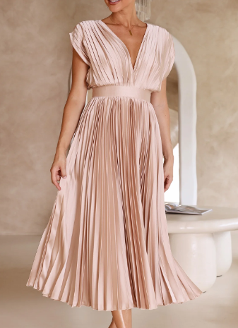 Ilaria Aesthetic Dress with Sleeves Premium Wardrobe Essential