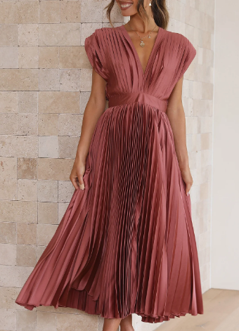 Ilaria Aesthetic Dress with Sleeves Premium Wardrobe Essential