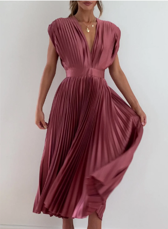 Ilaria Aesthetic Dress with Sleeves Premium Wardrobe Essential