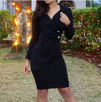 Anita Effortless Cocktail Dress with Buttons Chic Silhouette Collection