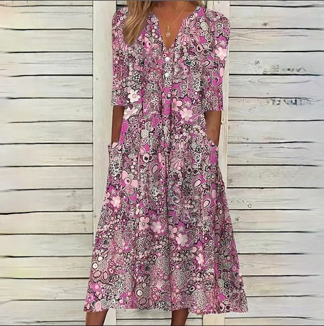Chelsea Luxe Bloom Midi Dress for Women Chic Silhouette Collection