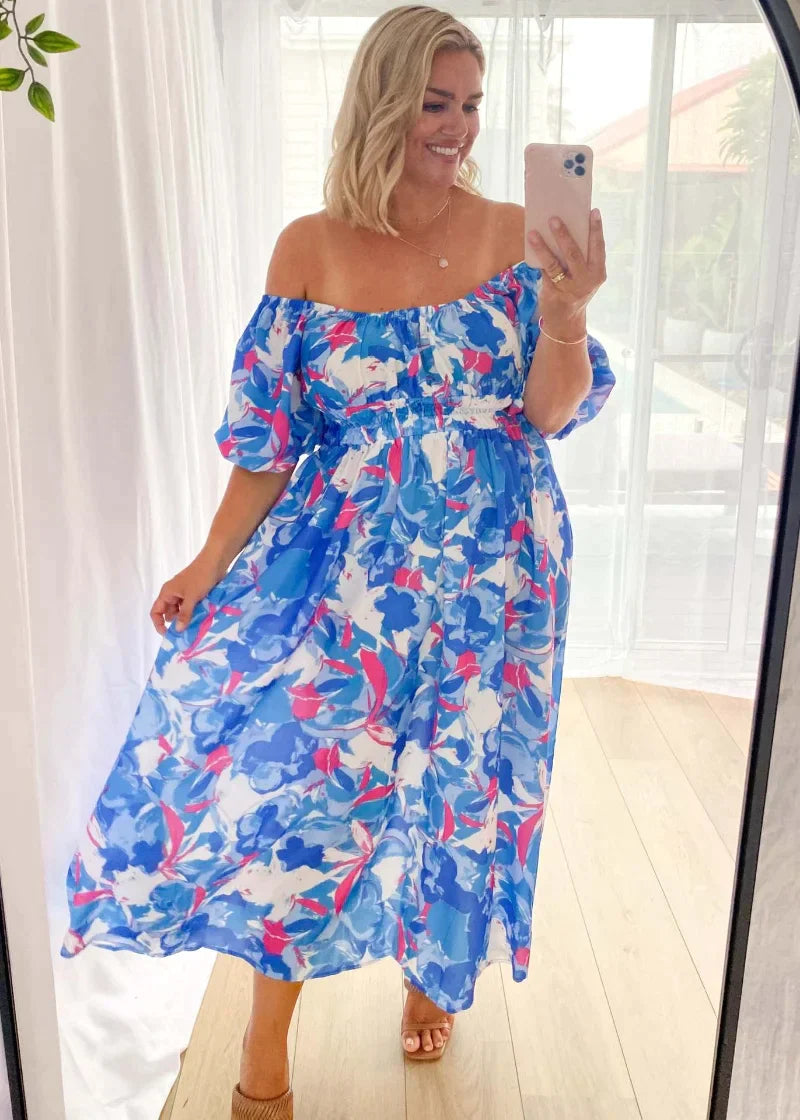 Habiba Boutique Scoop Neck Maxi Dress Statement Occasion Edit