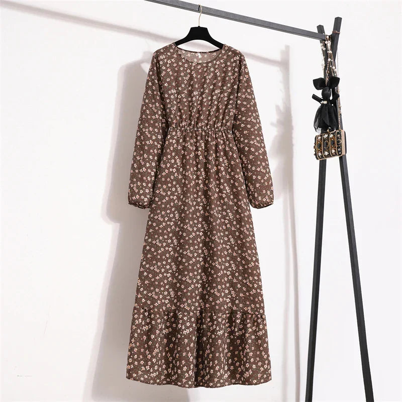 Erin Aesthetic Floral Long Dress for Summer Premium Wardrobe Essential