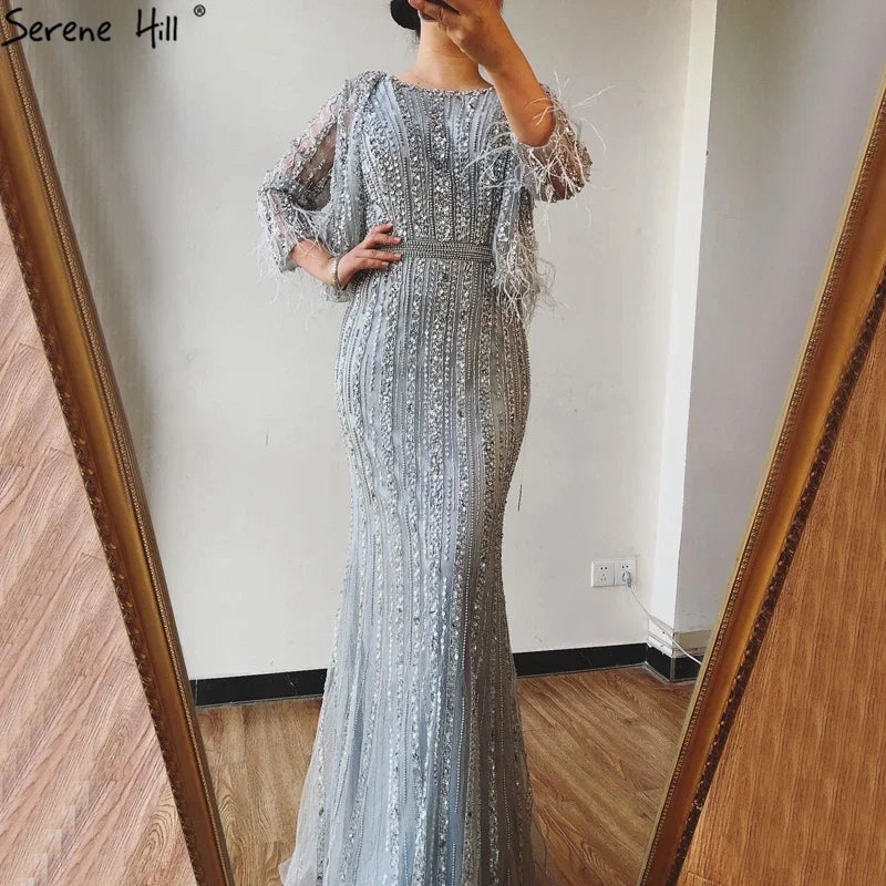 Zapdress Customized Pink Mermaid Long Sleeves Two Piece Evening Dresses with Jacket Beaded Party Gowns For Women (ZD17295)