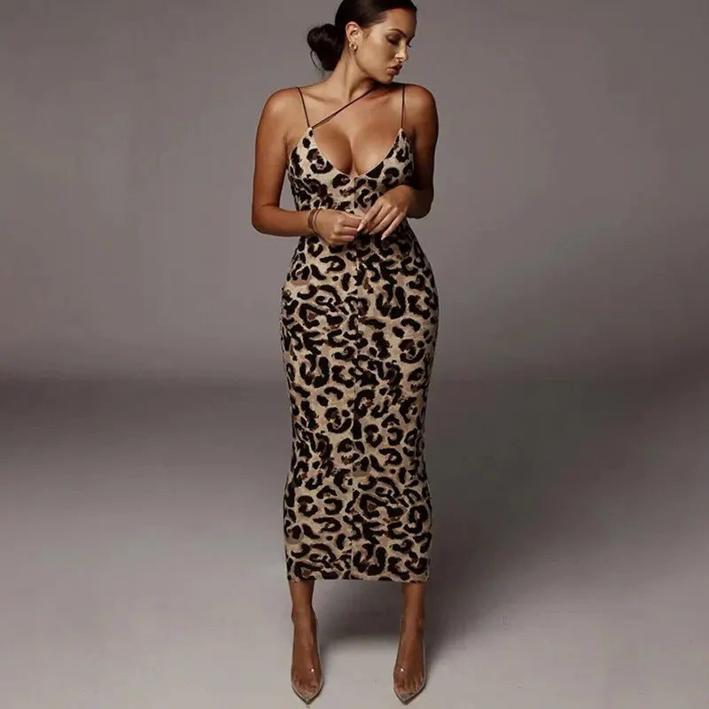 Leopard Bodycon Midi Dress - View 7 | VelvetHem
