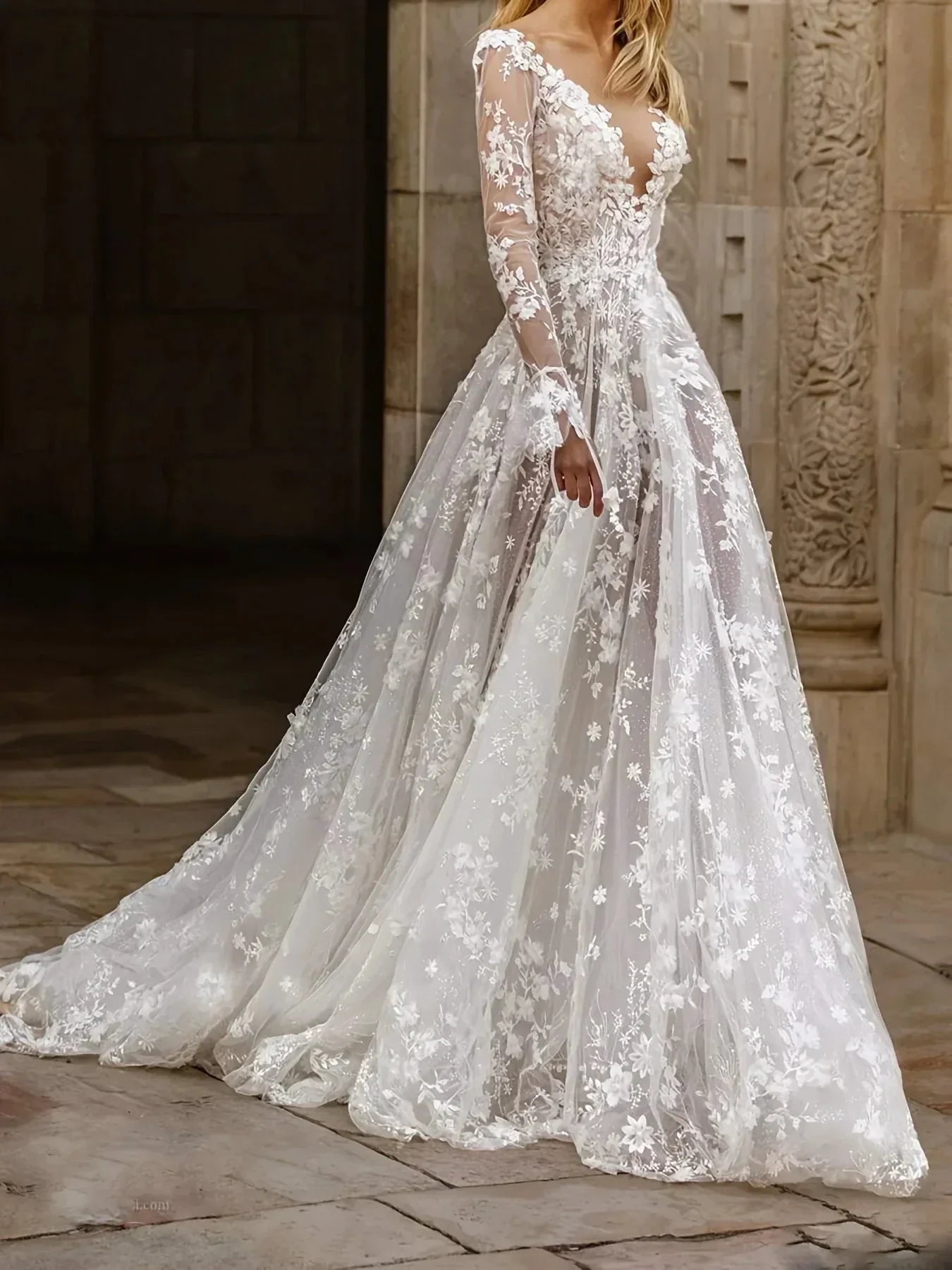 Sexy Bride Robe Lace White Backless Wedding Evening Dress Elegant Low Cut Deep V Neck Stretchy Satin Maxi Mermaid Celebrity Gown (ZD14271)