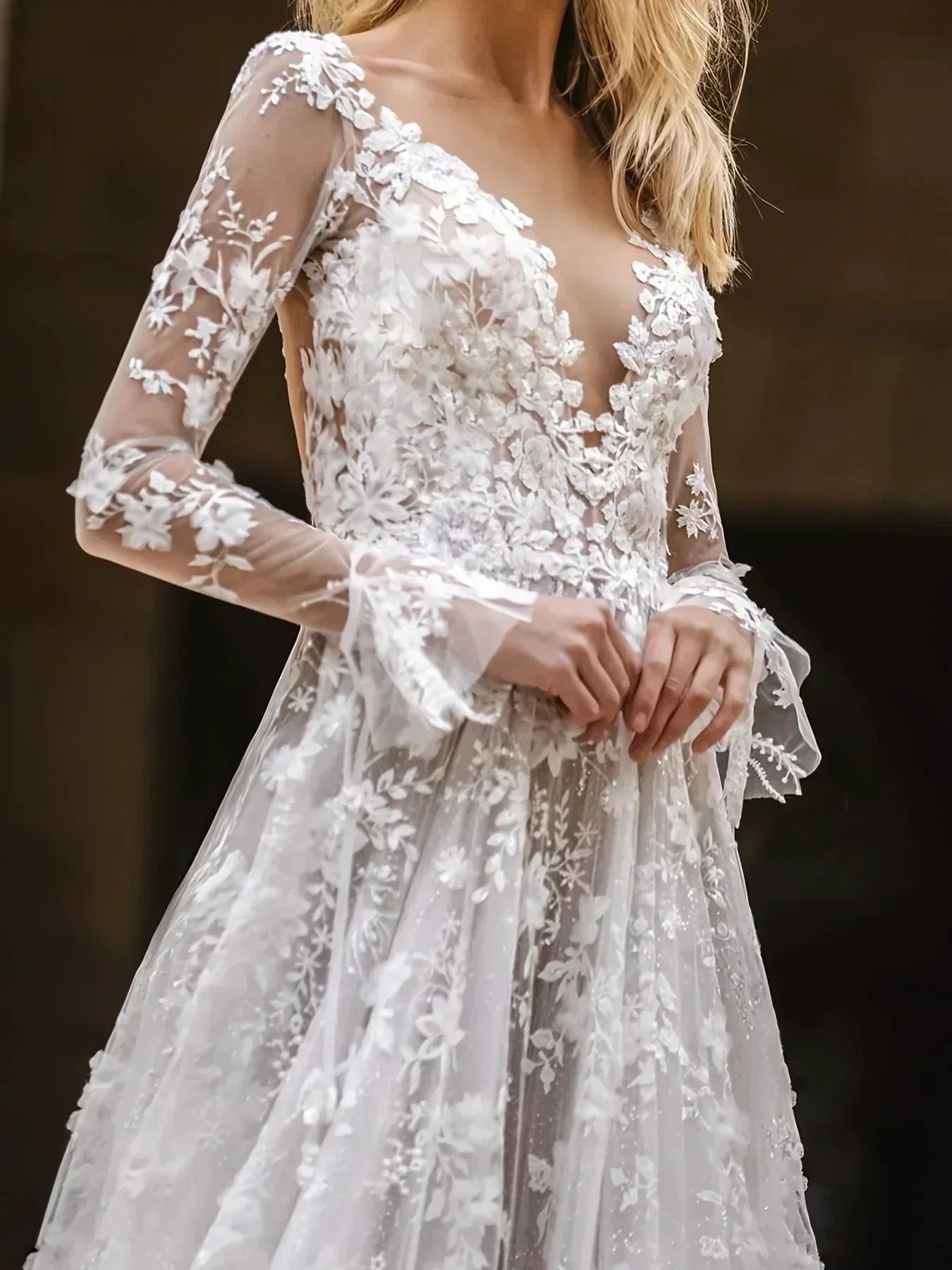 Sexy Bride Robe Lace White Backless Wedding Evening Dress Elegant Low Cut Deep V Neck Stretchy Satin Maxi Mermaid Celebrity Gown (ZD14271)