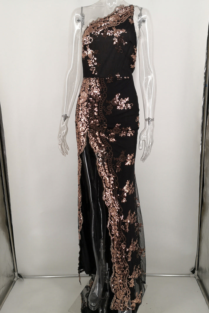 Sexy Backless One Shoulder Evening Gown Prom Dress - Fashionpara