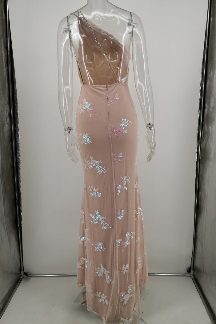 Sexy Backless One Shoulder Evening Gown Prom Dress - Fashionpara