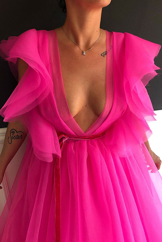 Sexy Fuchsia Prom Dress Ball Gown - Fashionpara