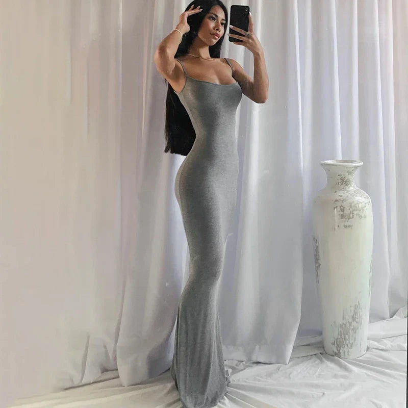 Sleeveless Backless Slim Maxi Dress - View 9 | VelvetHem