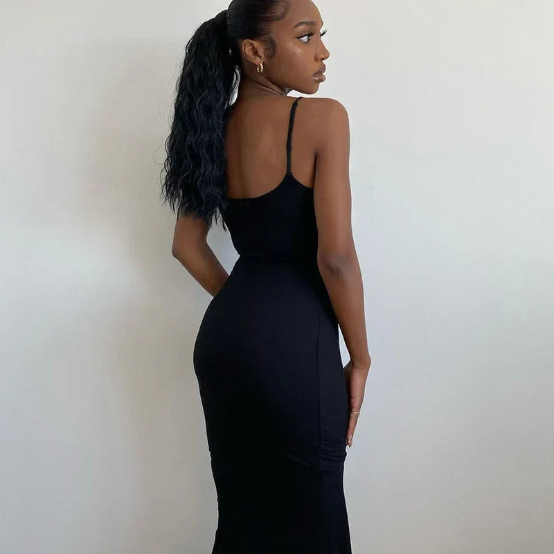 Sleeveless Backless Slim Maxi Dress - View 4 | VelvetHem