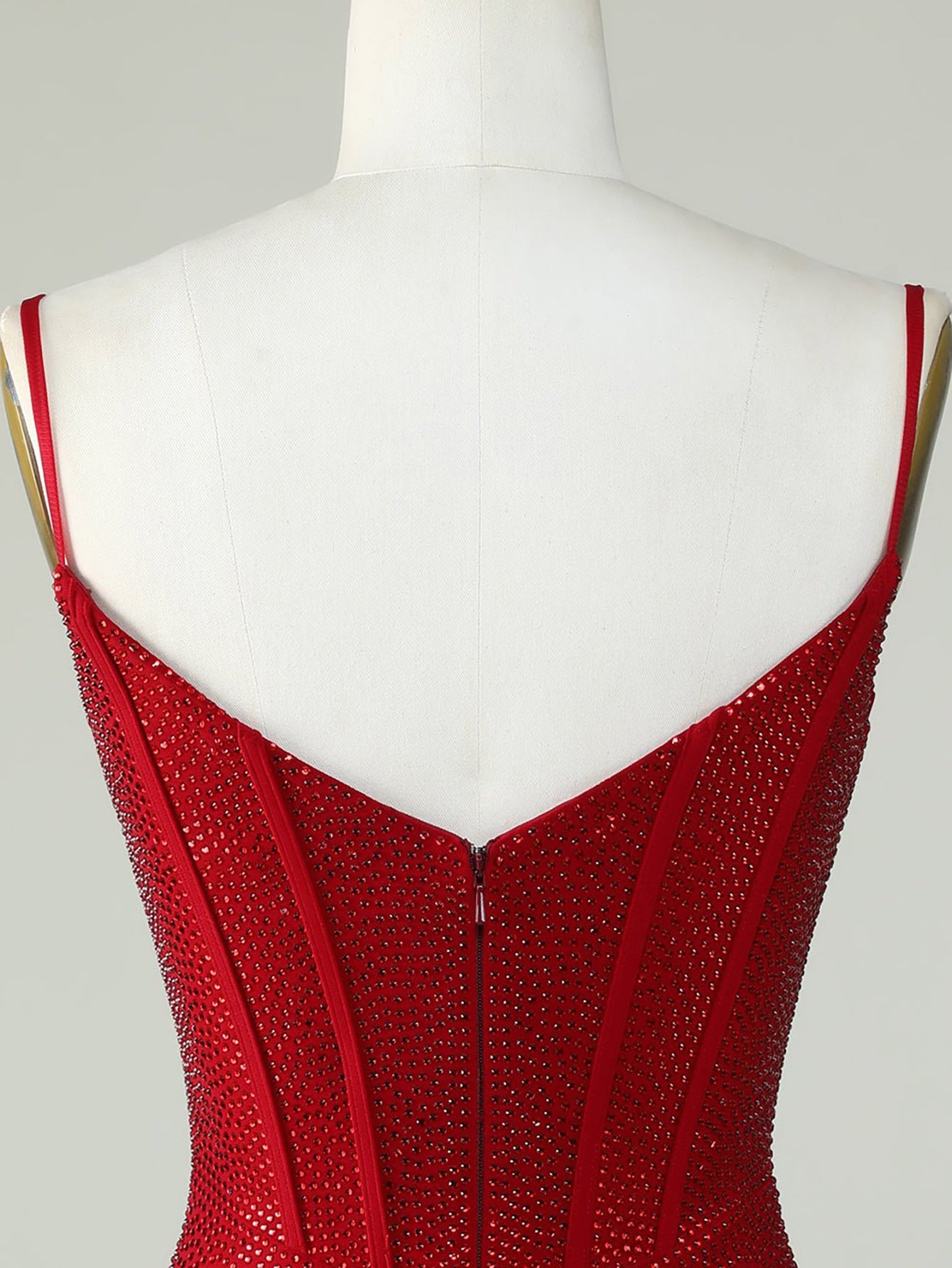 Spaghetti Straps Sheath Light Blue Short Homecoming Dress - Fashionpara