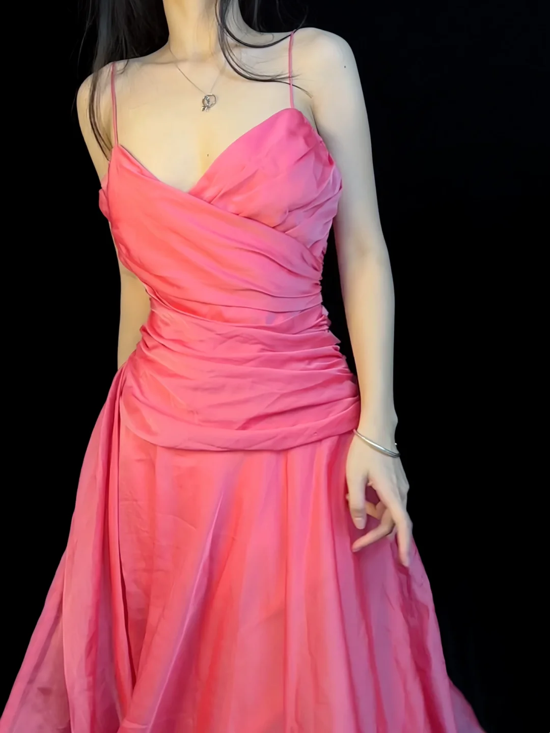 Spaghetti Strap A Line Chiffon Homecoming Dress J10147