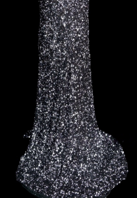 Spaghetti Strap Gray Sequin Prom Dress Mermaid Backless Evening Dress  J10500
