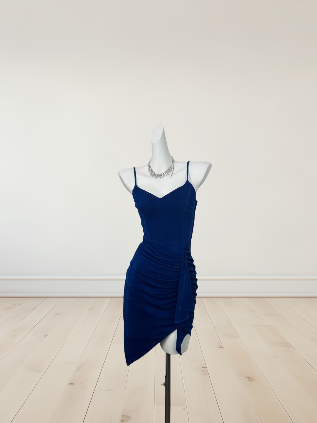 Spaghetti Strap Navy Blue Short Homecoming Dress Mini Party Dress