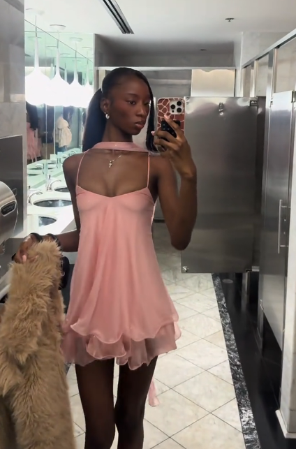 Spaghetti Strap Pink Homecoming Dress Short Birthday Outfit