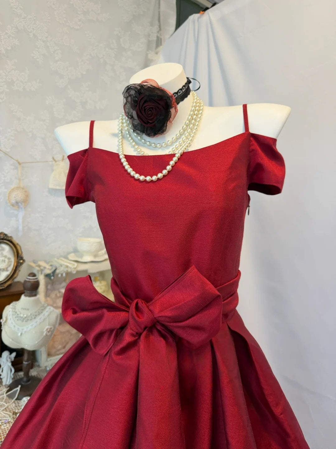 Spaghetti Straps Burgundy Short Homecoming Dress A-Line Birthday Dress