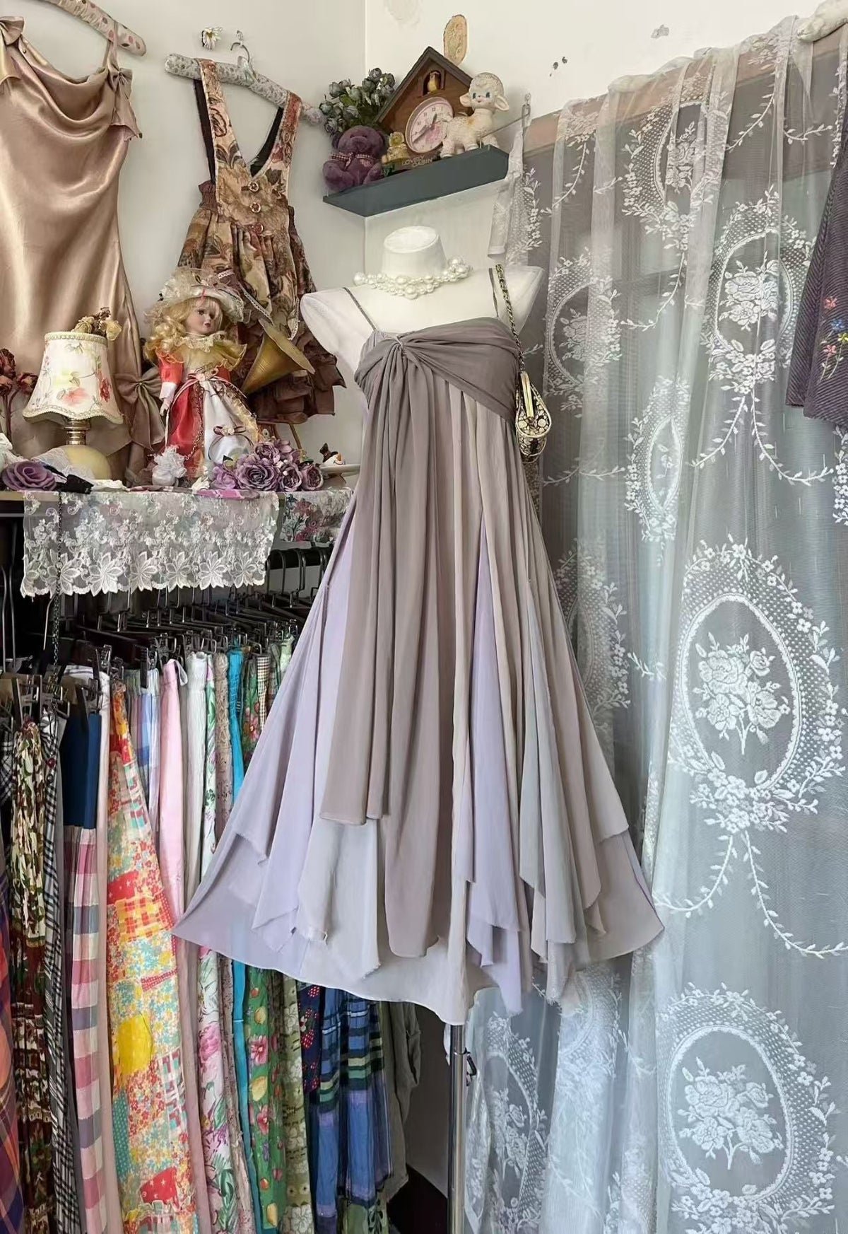 Spaghetti Straps Chiffon Homecoming Dress Birthday Dress