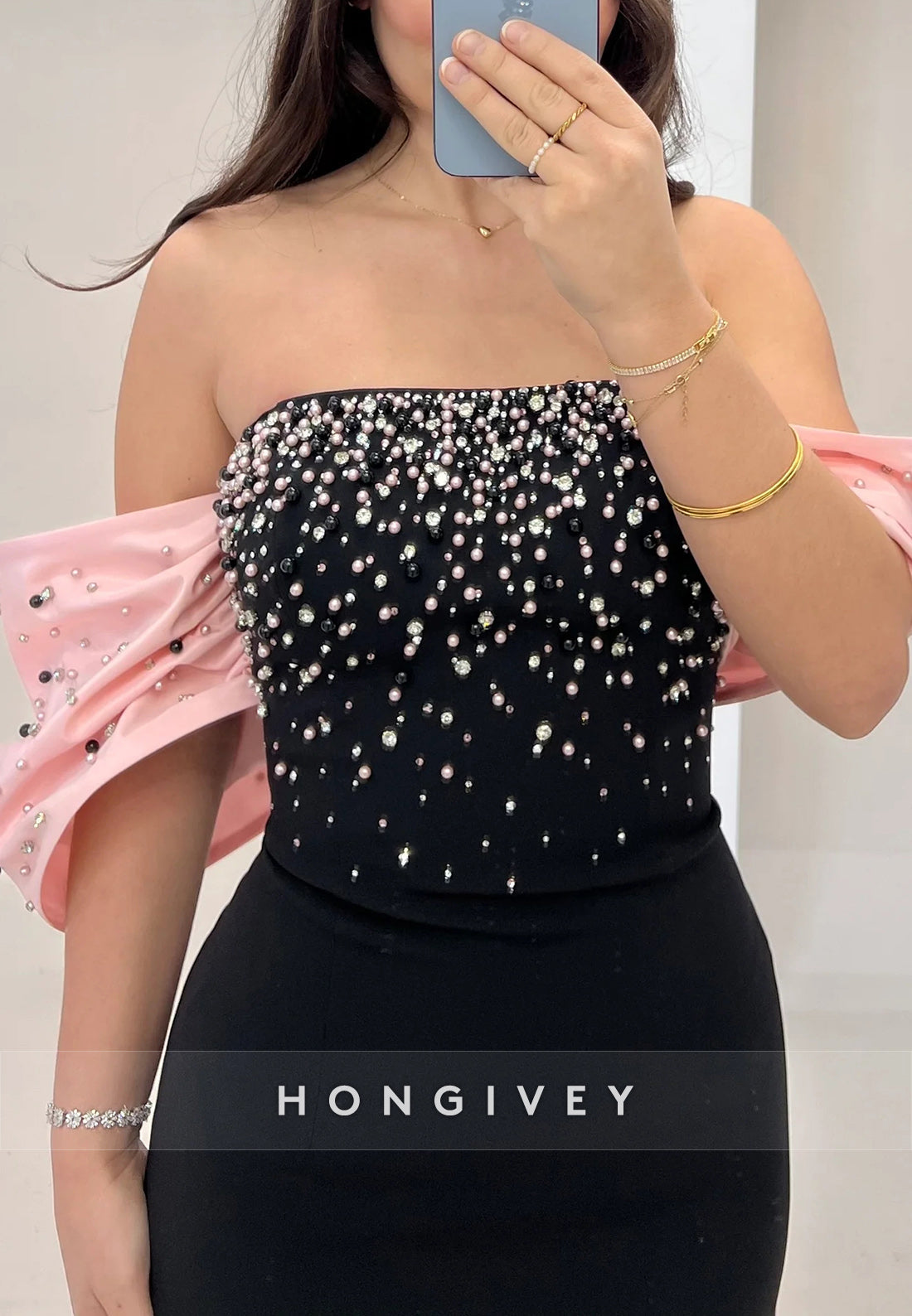 Column Floor-Length Off the Shoulder Bowknot Formal Dresses