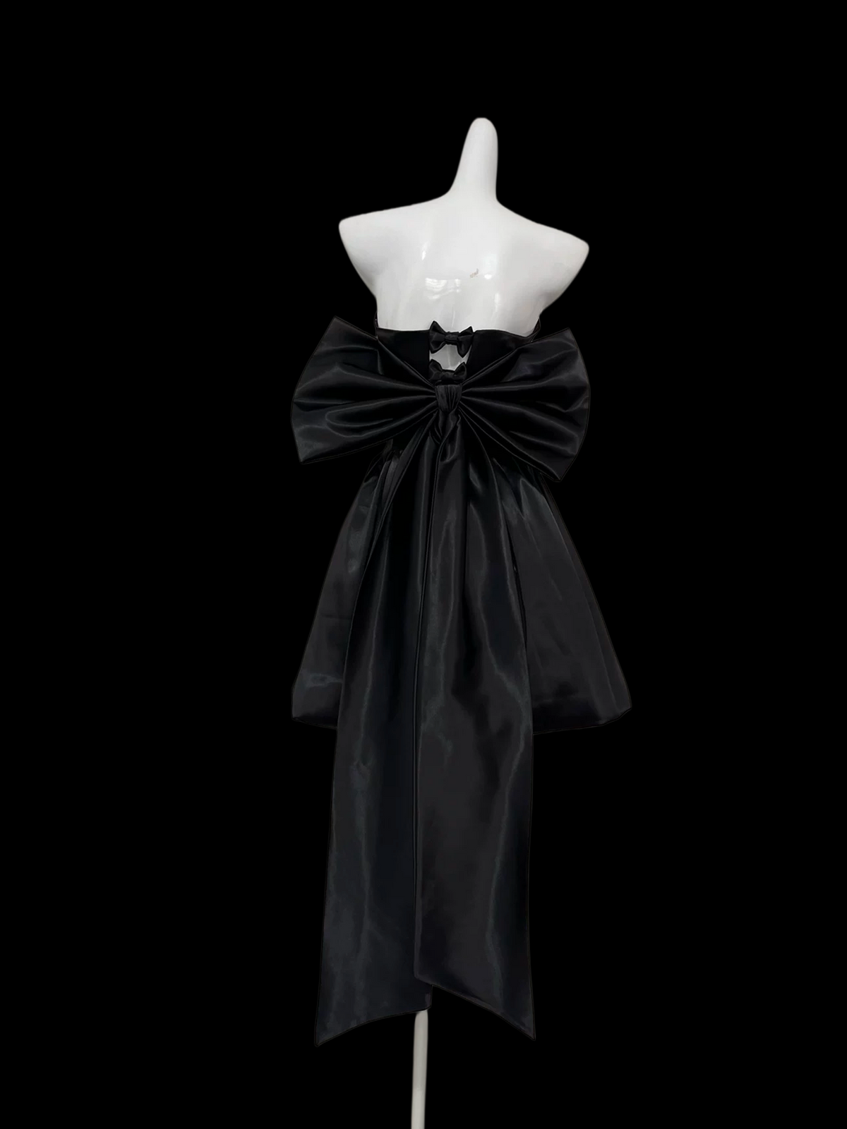 Strapless A-Line Satin Birthday Dress with Bow Knot Short Homecoming Dress