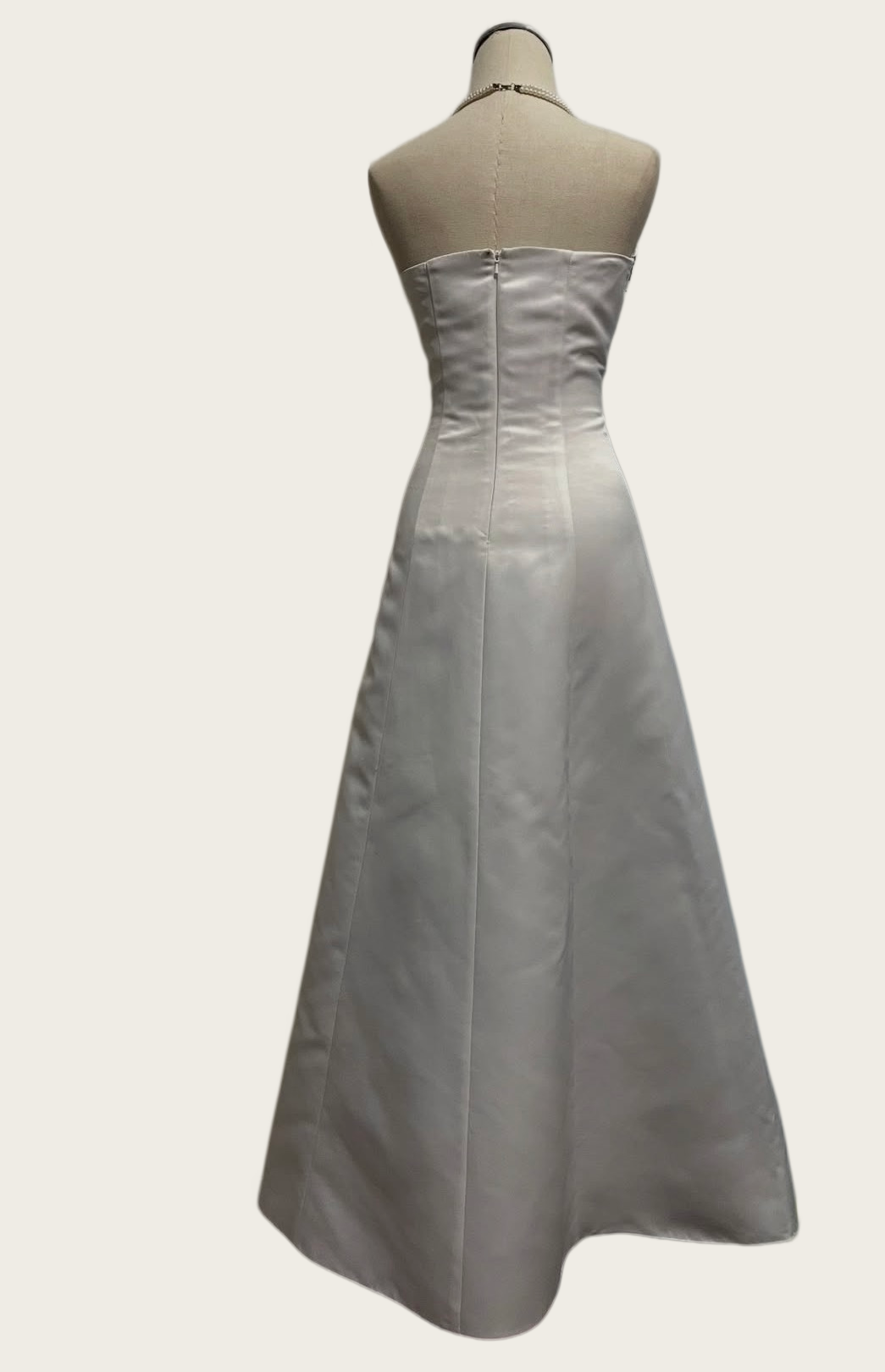 Strapless A-Line White Retro Prom Dress With Appliques