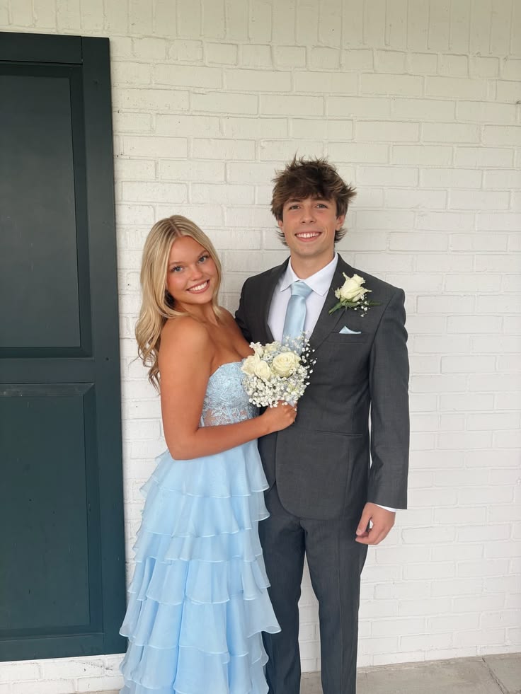 Strapless Blue Layered Formal Prom Dress Chiffon Evening Dress