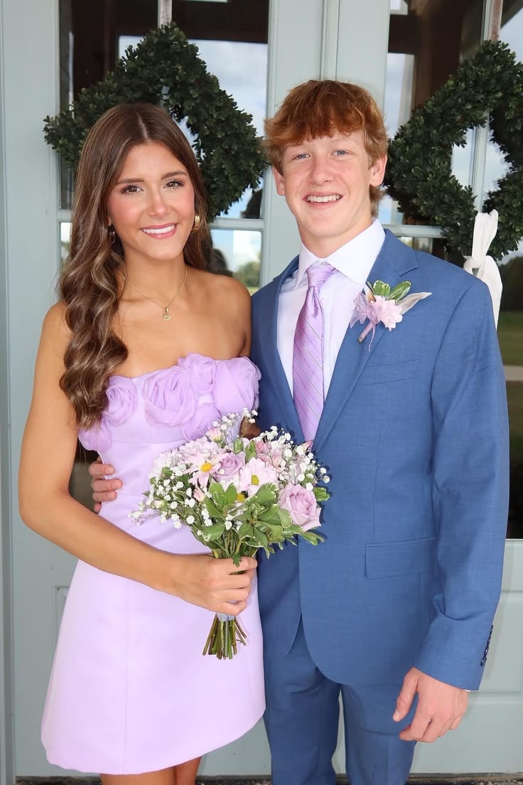 Strapless Lilac Sheath Homecoming Dress With 3d Flowers