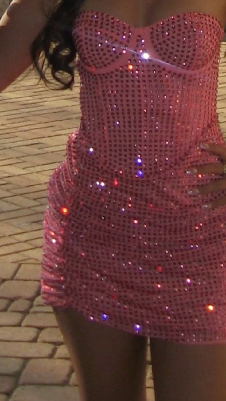 Strapless Pink Sheath Homecoming Dress Beaded Party Dress