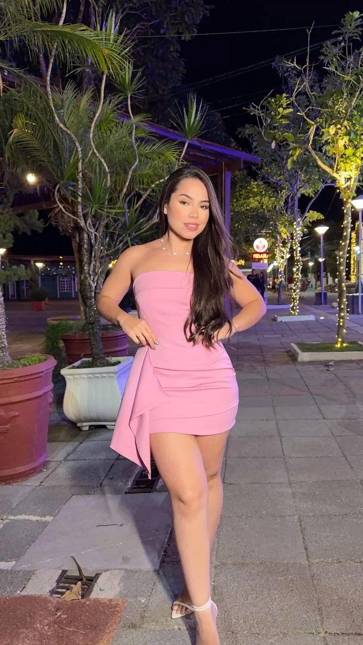 Strapless Pink Sheath Homecoming Dress Short Party Dress  J11199