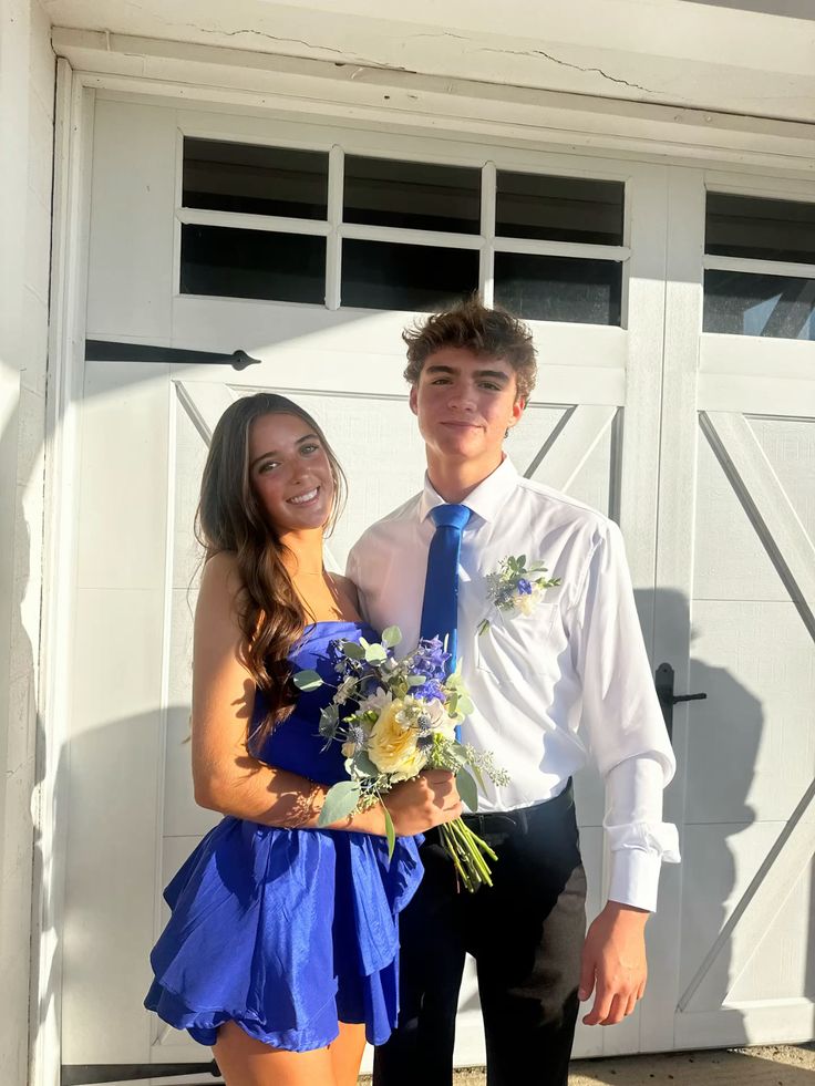 Strapless Royal Blue Satin Homecoming Dress Ruffled Party Dress