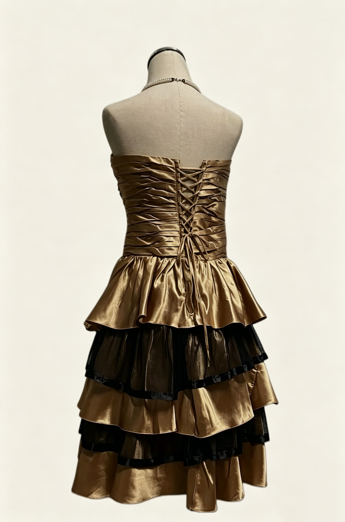 Strapless Satin Layered Homecoming Dress A-Line Short Birthday Dress