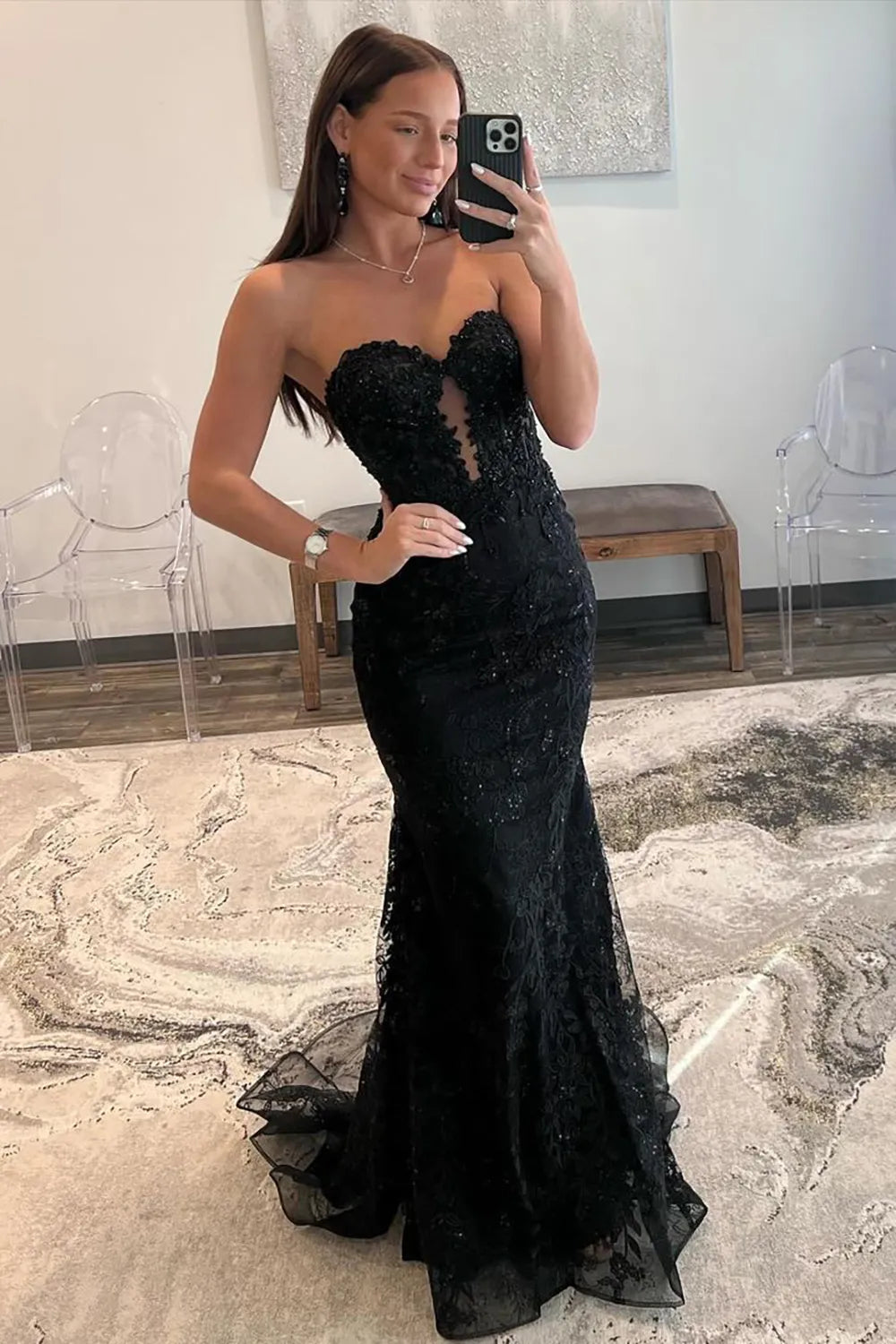 Charming Fuchsia Mermaid Sweetheart Backless Corset Prom Dress With Appliques