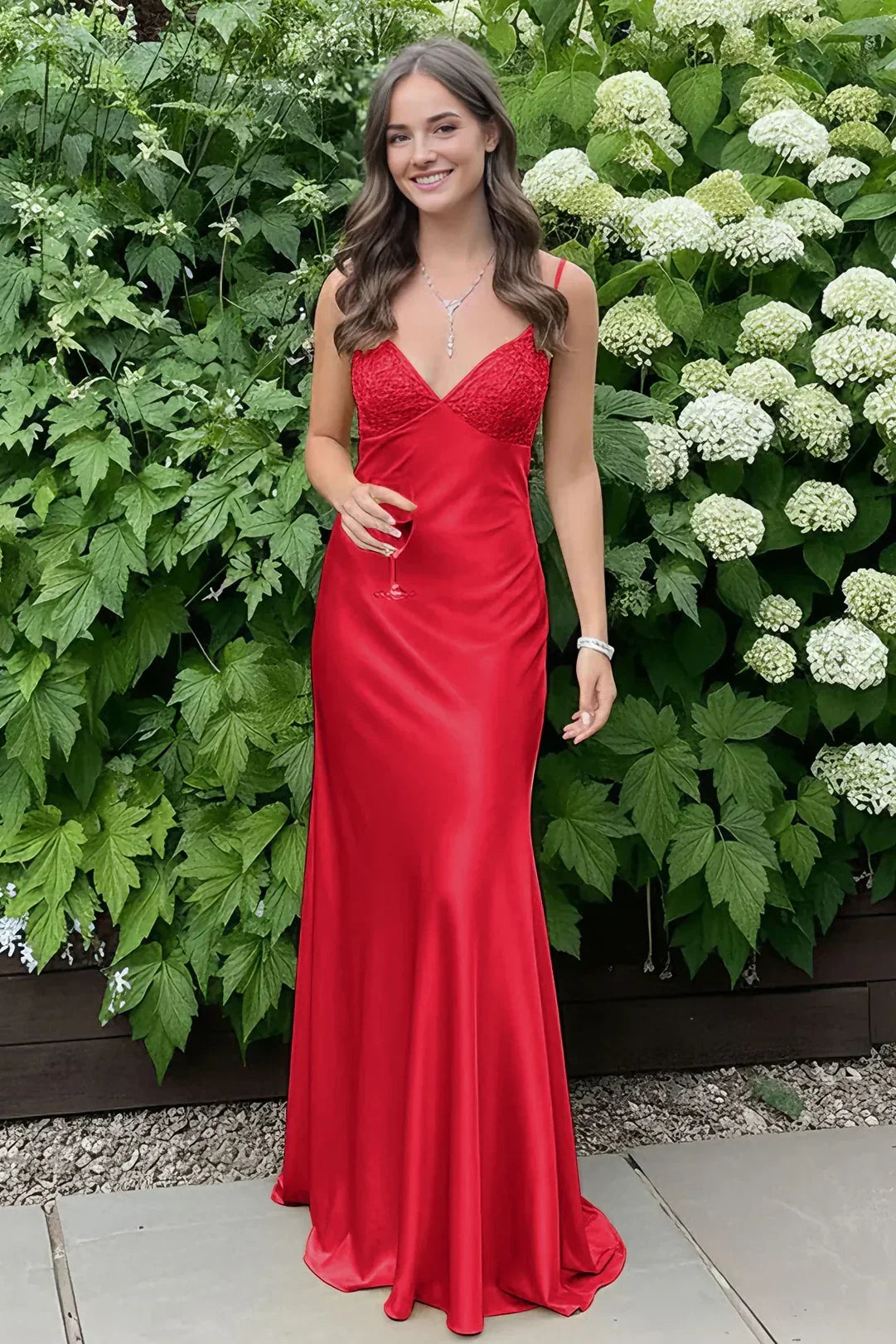 Stylish Sheath Spaghetti Straps Blue Long Prom Dress with Backless