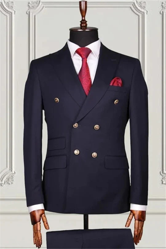 Suzhoufashion Black Two Pieces Slim Fit Men Suits For Prom