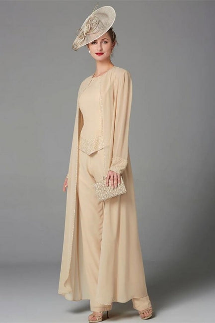 Suzhoufashion Classy Champagne Mother Of The Bride Dresses Chiffon Bridesmaid Jumpsuit